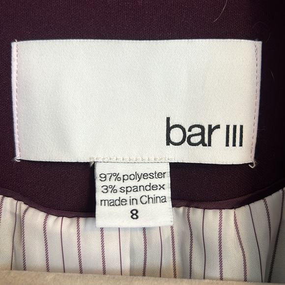 BAR III Aubergine Suit Jacket (size 8) - Picture 4 of 4